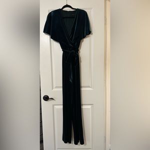 Velvet Green Jump Suit